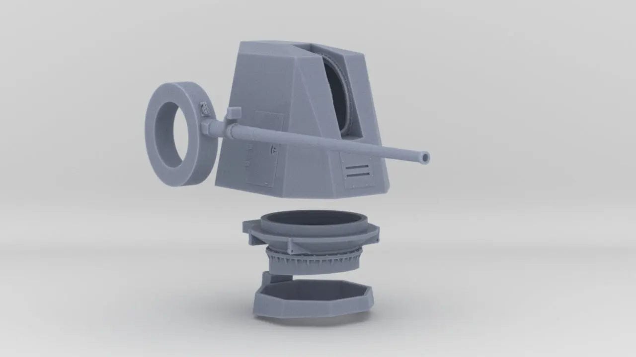 1/100 USN 5"/62 (12.7 cm) Mark 45 Mod 4 Kit - distefan 3d print