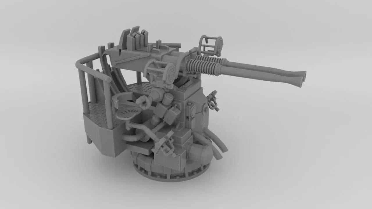 1/100 USN Twin 40mm Bofors Mount - distefan 3d print
