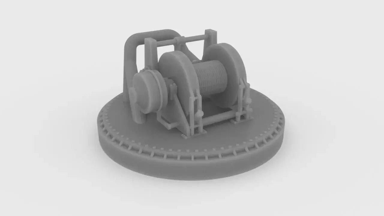 1/100 YTB Tugboat Ape Winch L-Side Set 8pcs - distefan 3d print