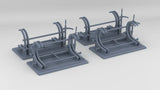 1/12 USN PT Boat Torpedo Roll Off Racks Set (4pcs)