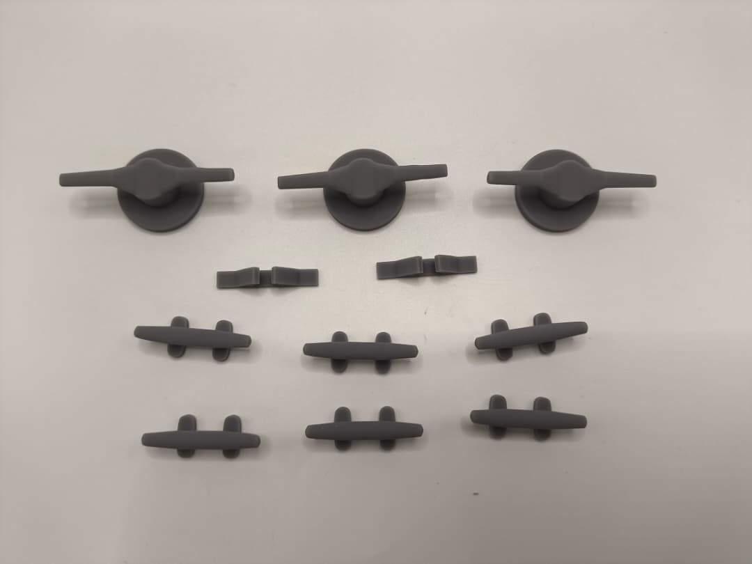1/12 USN PT Boat 109 Bitts, Chock, Cleats Set (11pcs) - distefan 3d print