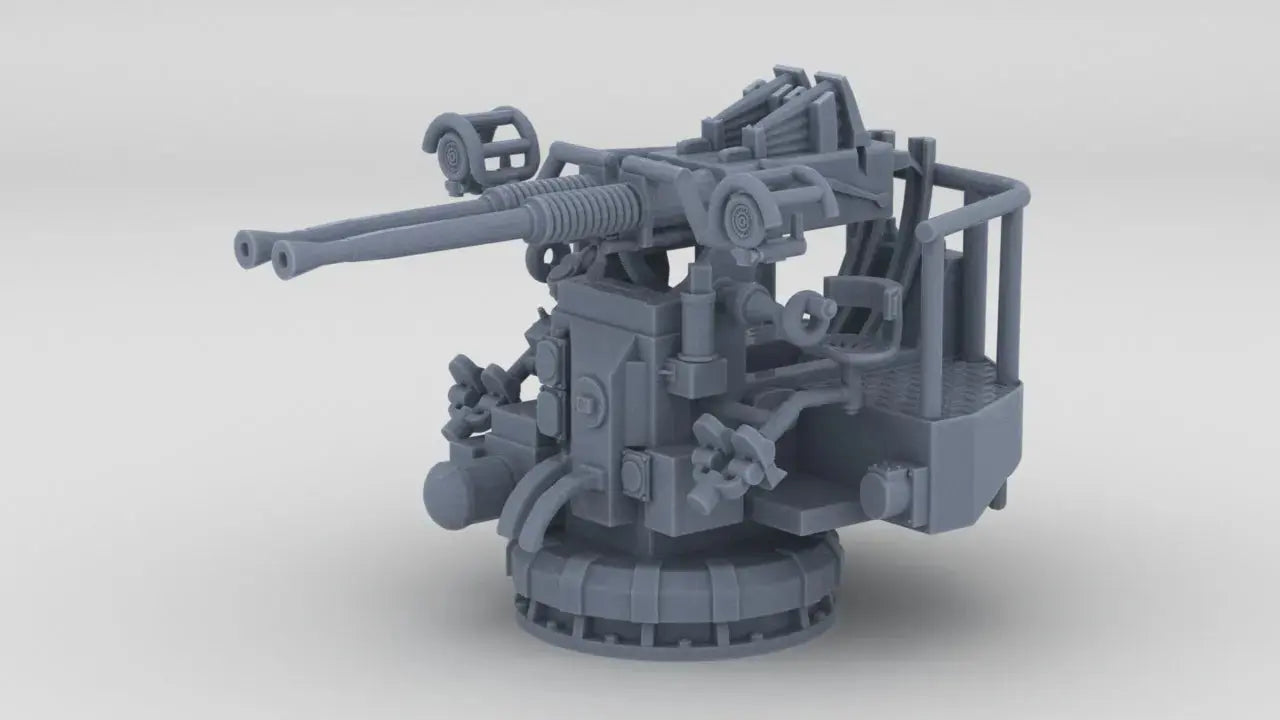 1/125 USN 40mm Bofors Twin Mount Resin3Dinteractive