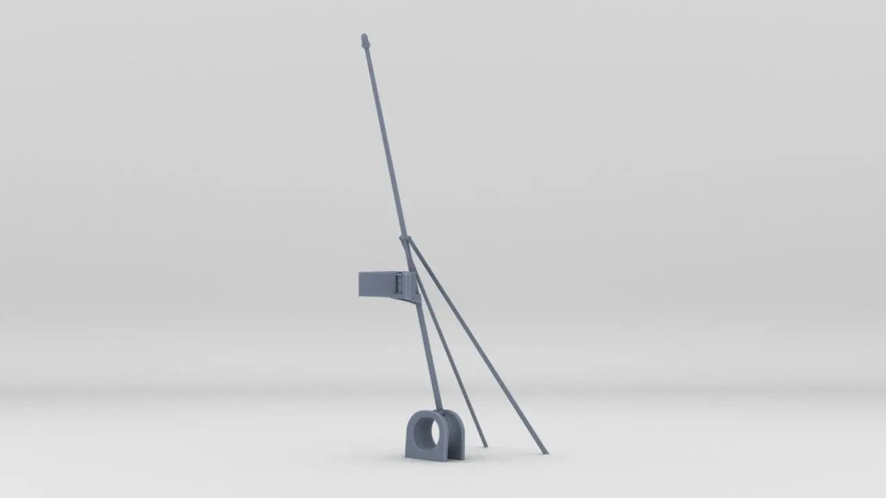 1/125 USS Fletcher Stern Ensign Staff - distefan 3d print