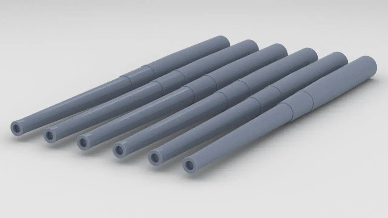 1/125 HMS Battlecruiser Queen Mary Barrel Set (6pcs) - distefan 3d print