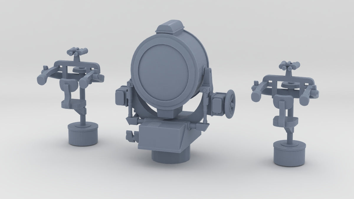 1/125 USN 36-inch Searchlight w/ Pair Skylookout - distefan 3d print