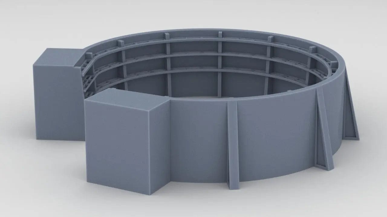 1/125 USN 40mm Bofors Tub Shield w/ Shell Bracket - distefan 3d print