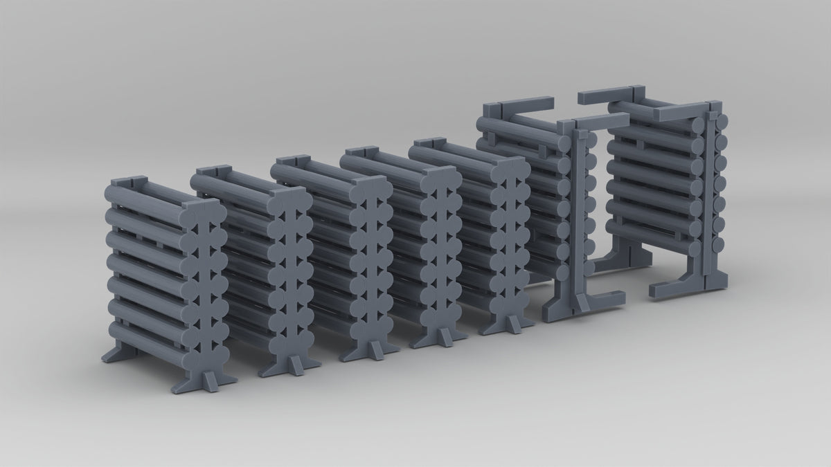 1/125 USS Ward In Racks Set (7pcs) - distefan 3d print