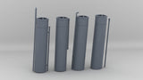 1/125 USS Ward Smokestack Set (4pcs)