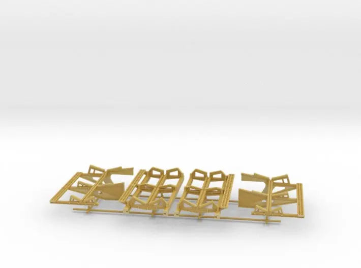 1/128 Bismarck Aft Double Hangar Boad Cradles Set 3d printed
