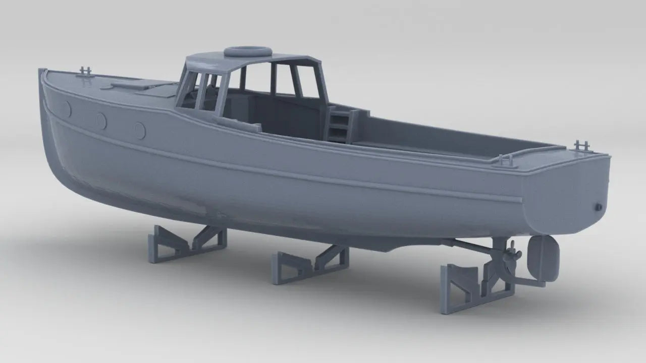 1/128 DKM 11m Launch Boat Resin3Dinteractive