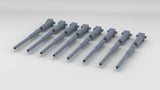 1/128 DKM Bismarck Barrels for 38cm Turrets Set (8pcs)