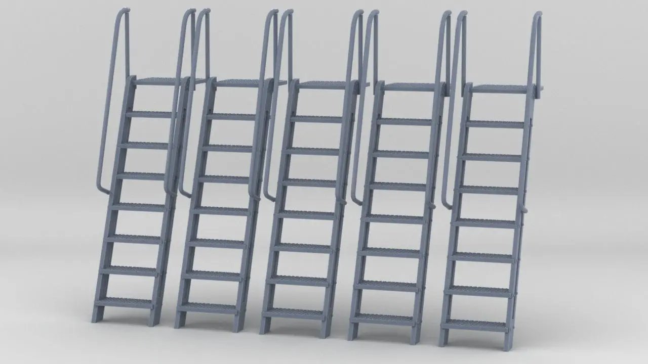 1/128 DKM Destroyer Gangway (Ladder) v1 Set (6pcs) - distefan 3d print