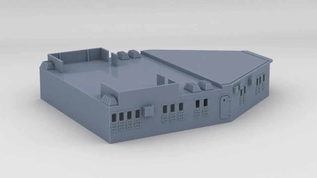 1/128 DKM Scharnhorst Aft Structure Deck 1 - distefan 3d print