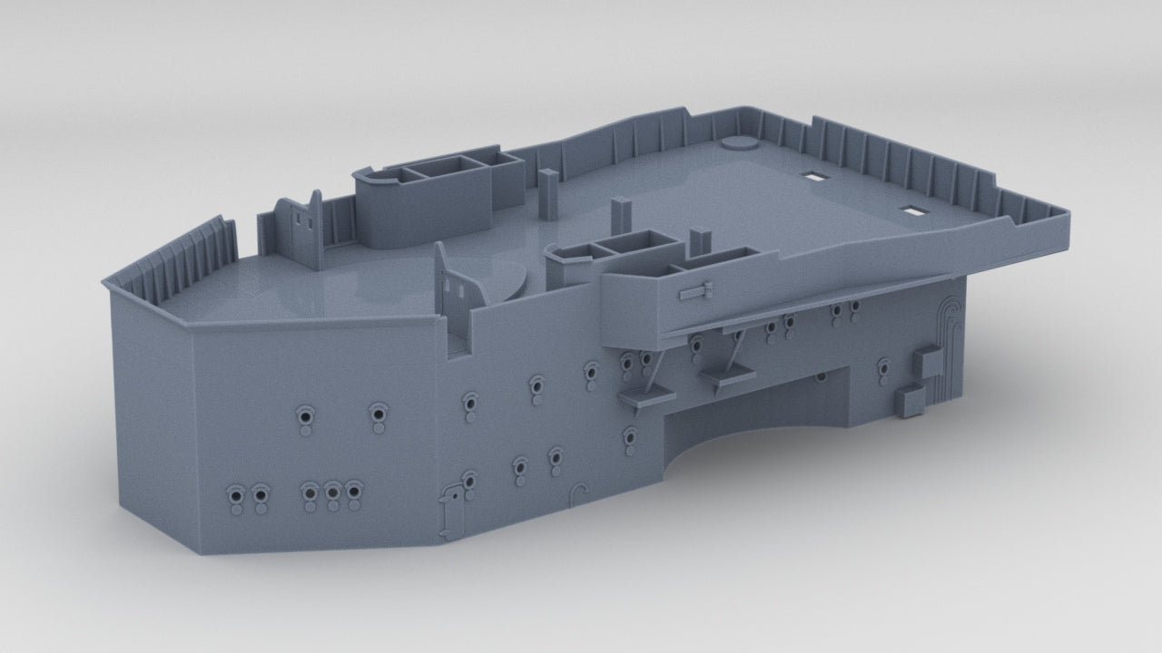 1/128 DKM Scharnhorst Forward Deck 2-3-4 - distefan 3d print