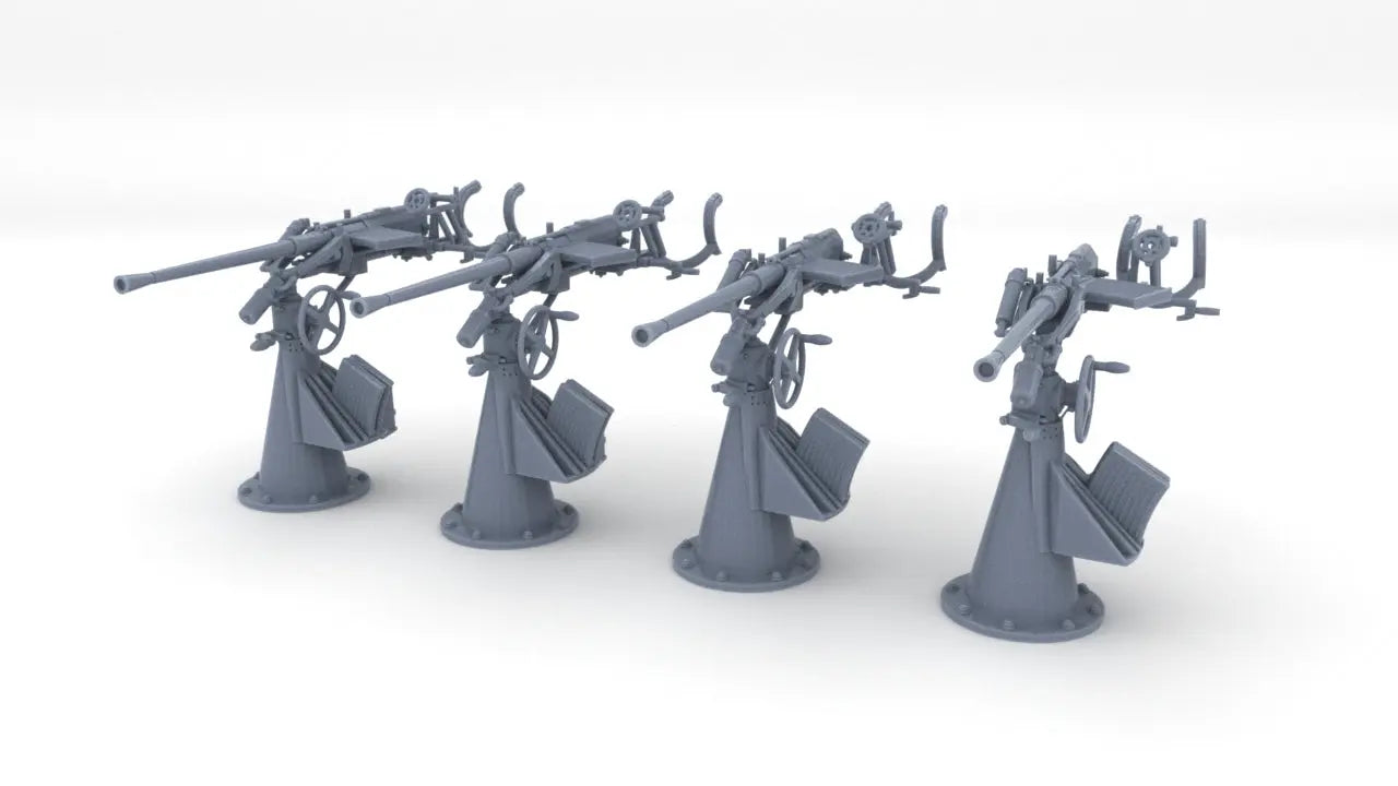 1/128 DKM Single 20mm Flak C30 Set (4pcs) Resin3Dinteractive