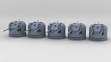 1/128 HMS Dual Purpose QF 5.25in (133mm) Turret Set (5pcs)