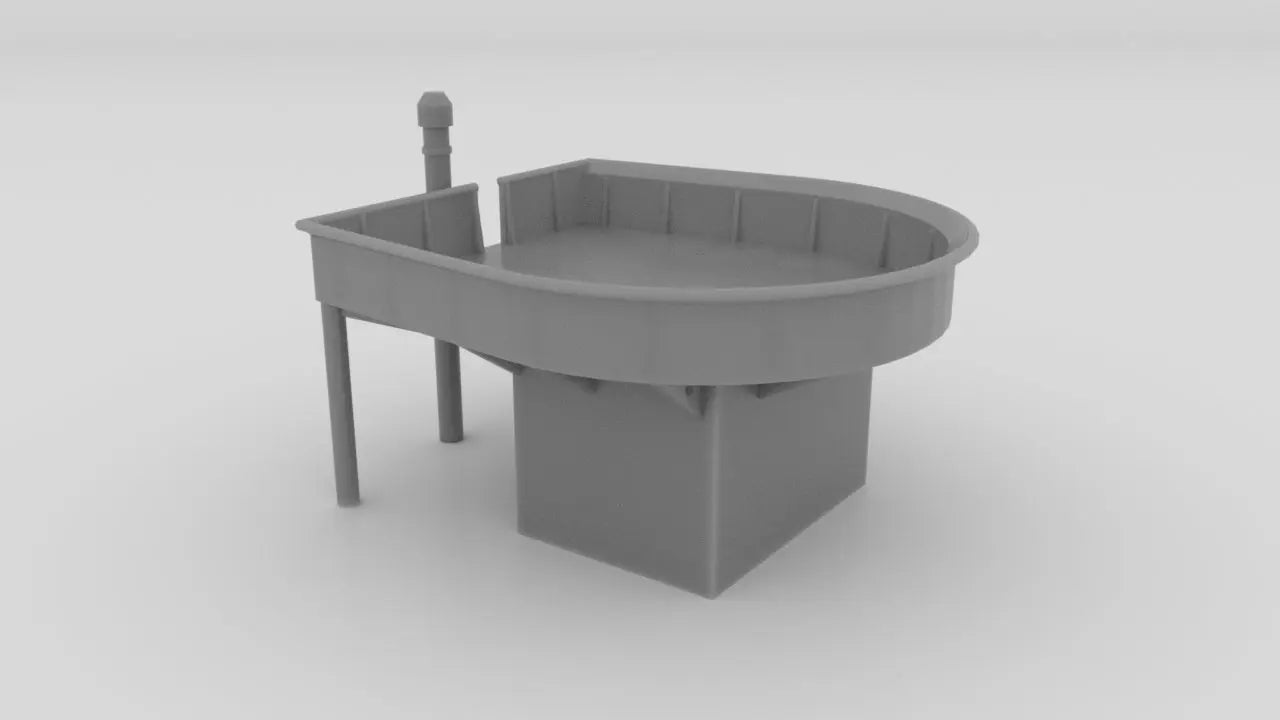 1/128 HMS Hood - Aft Deck 1 Housing 3dspro