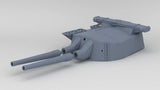 1/128 HMS Hood Twin 15 in 381mm Gun "X" Set