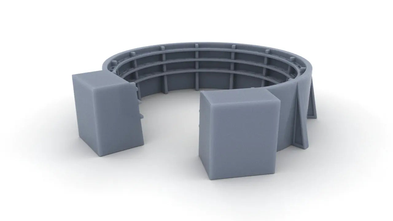 1/128 USN 40mm Bofors Tub Shield with Shell Bracket Resin3Dinteractive