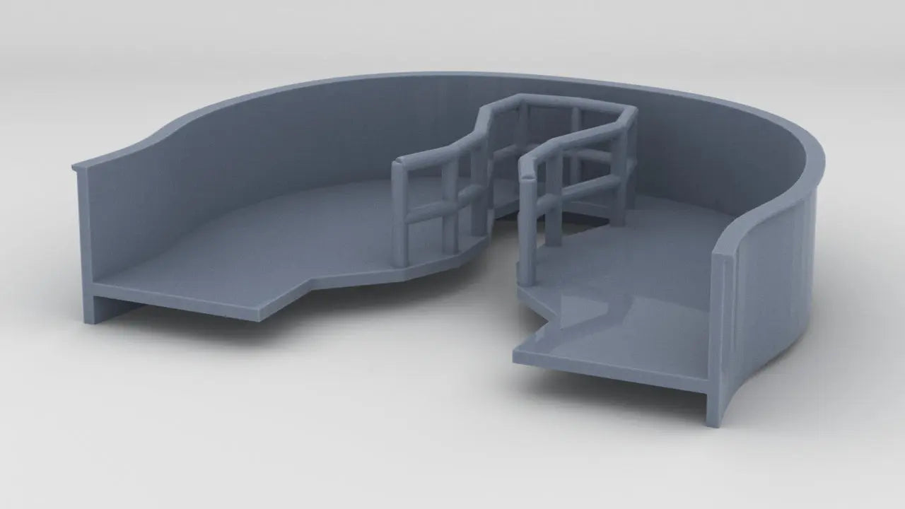 1/128 USS Iowa BB-61 Bow 20mm Platform Resin3Dinteractive