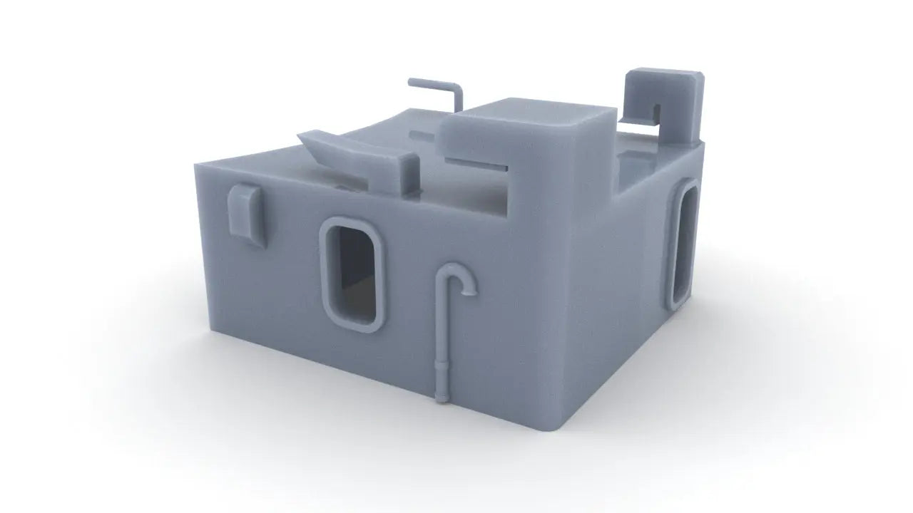 1/128 USS Missouri (BB-63) Forward Barbette House Resin3Dinteractive