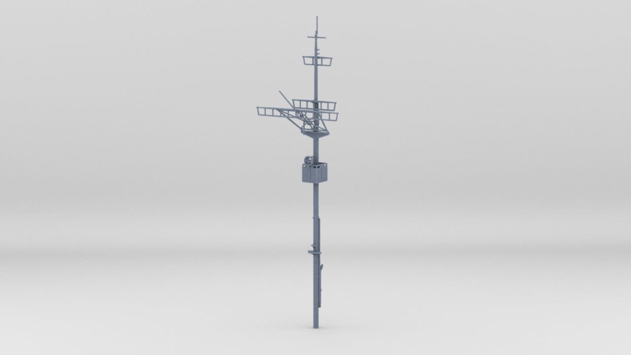 1/128 DKM Bismarck Aft Mast - distefan 3d print