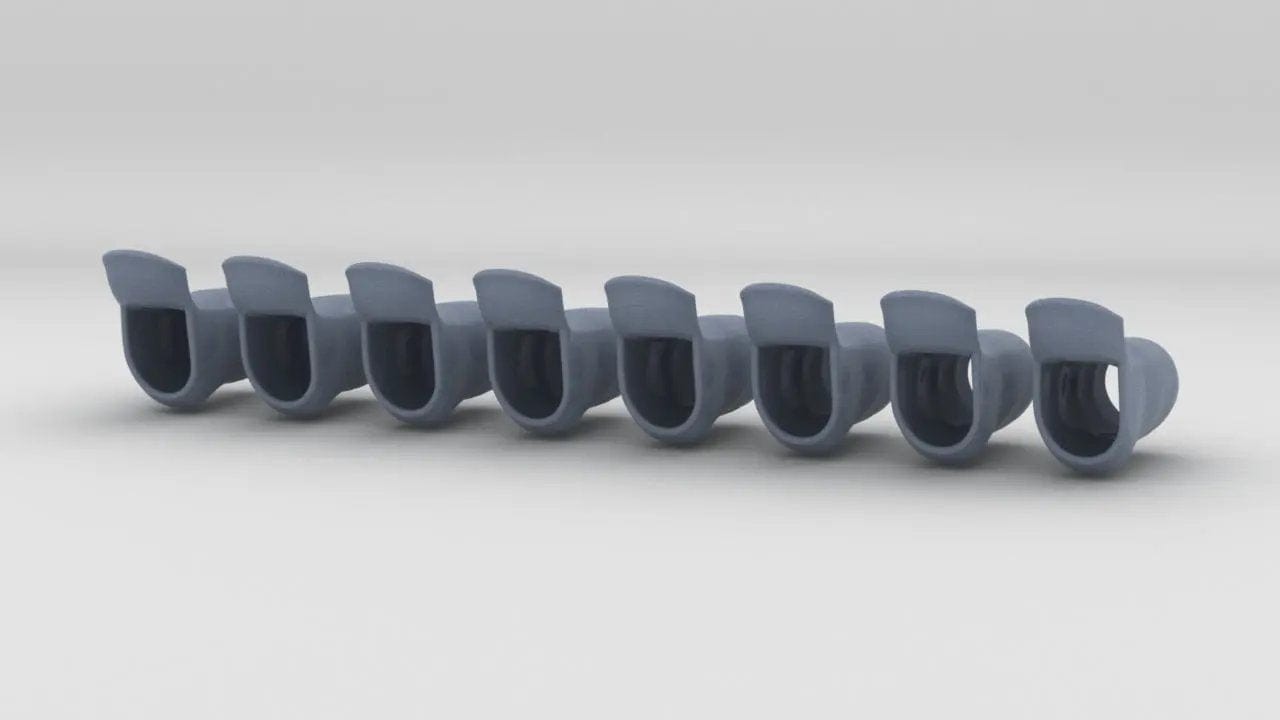 1/128 DKM Bismarck Blast Bags for 38cm Turrets Set (8pcs) - distefan 3d print