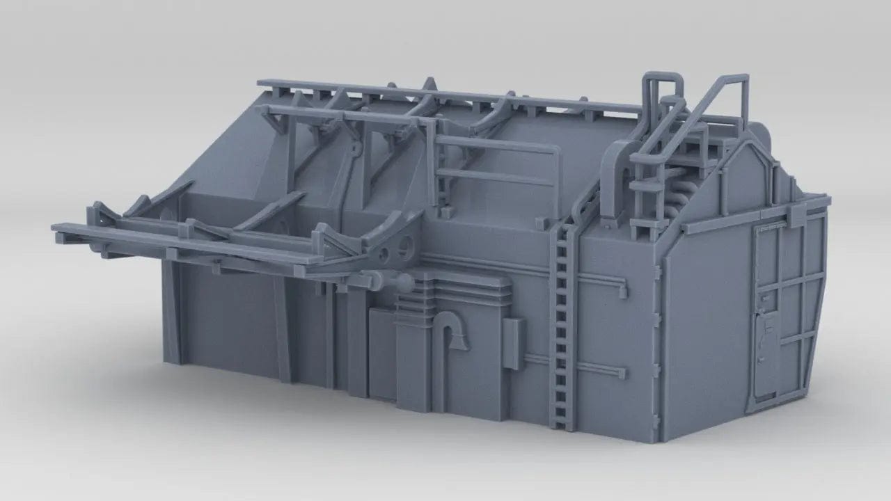 1/128 DKM Bismarck Hangar Port - distefan 3d print
