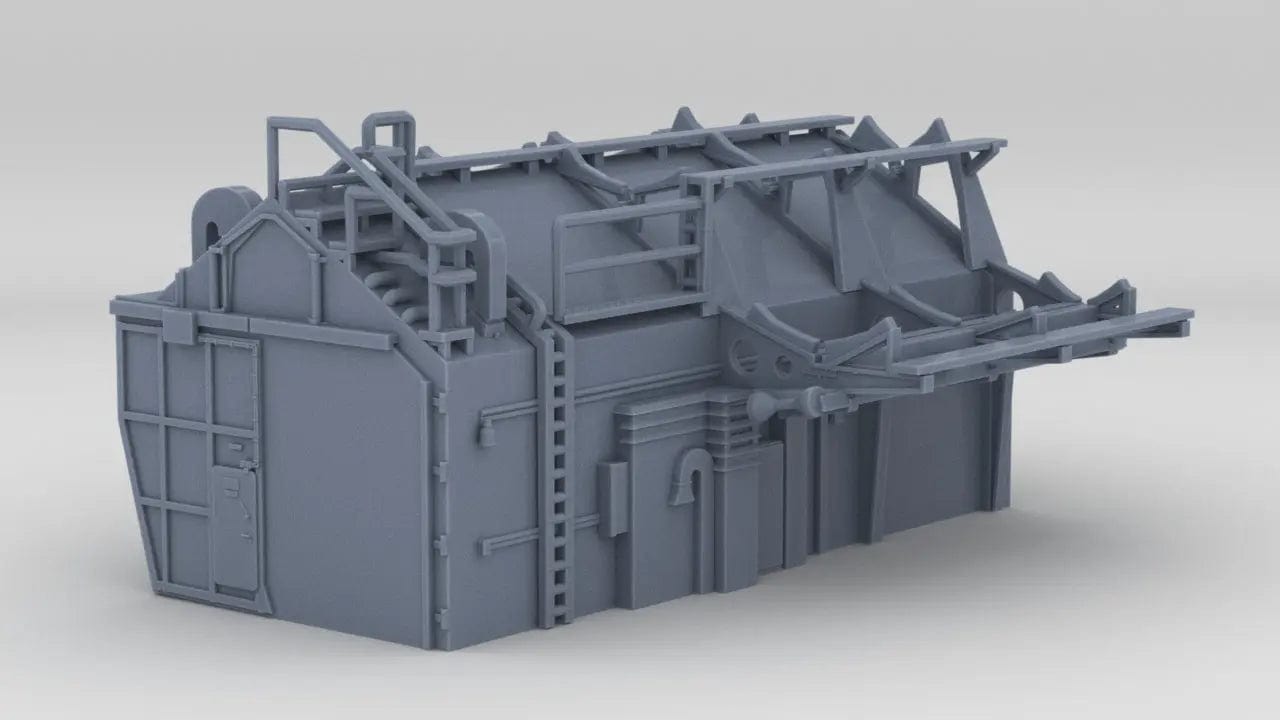 1/128 DKM Bismarck Hangar Starboard - distefan 3d print
