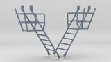 1/128 DKM Bismarck Upper Mast Deck Stairs Set (2pcs)
