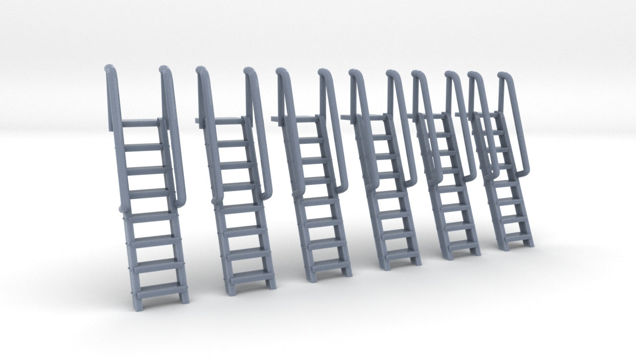 1/128 DKM Destroyer Gangway (Ladder) v1 Set 6pcs Resin3Dinteractive