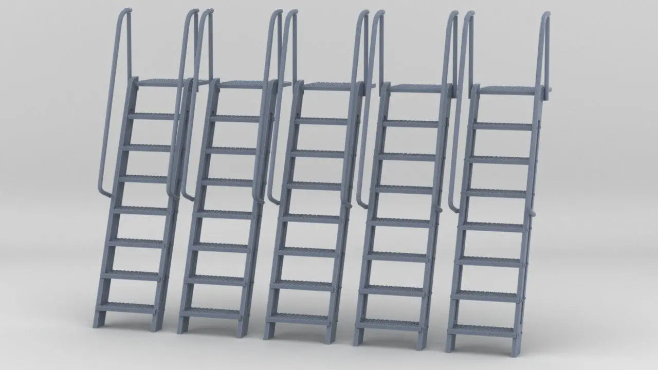 1/128 DKM Destroyer Gangway (Ladder) v1 Set (6pcs) - distefan 3d print