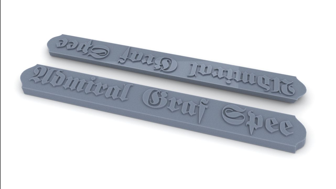 1/128 DKM Graf Spee Stern Motif Resin3Dinteractive