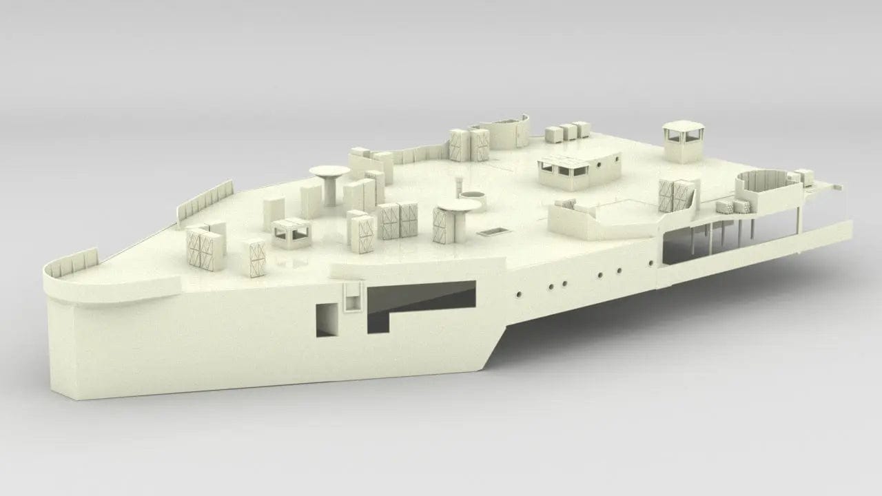 1/128 HMS Hood - Aft Deck 1 - distefan 3d print