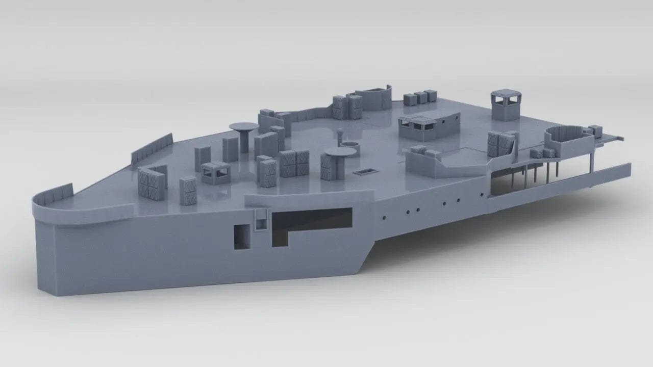 1/128 HMS Hood - Aft Deck 1 - distefan 3d print