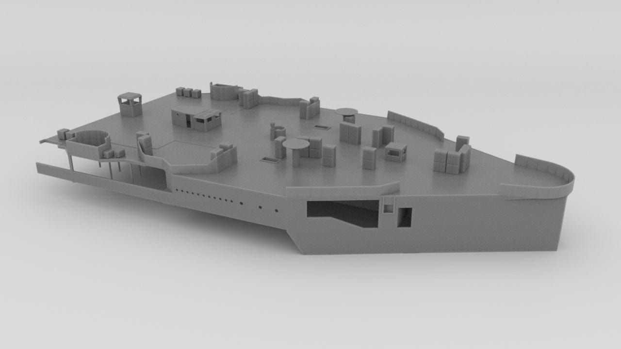 1/128 HMS Hood - Aft Deck 1 - distefan 3d print