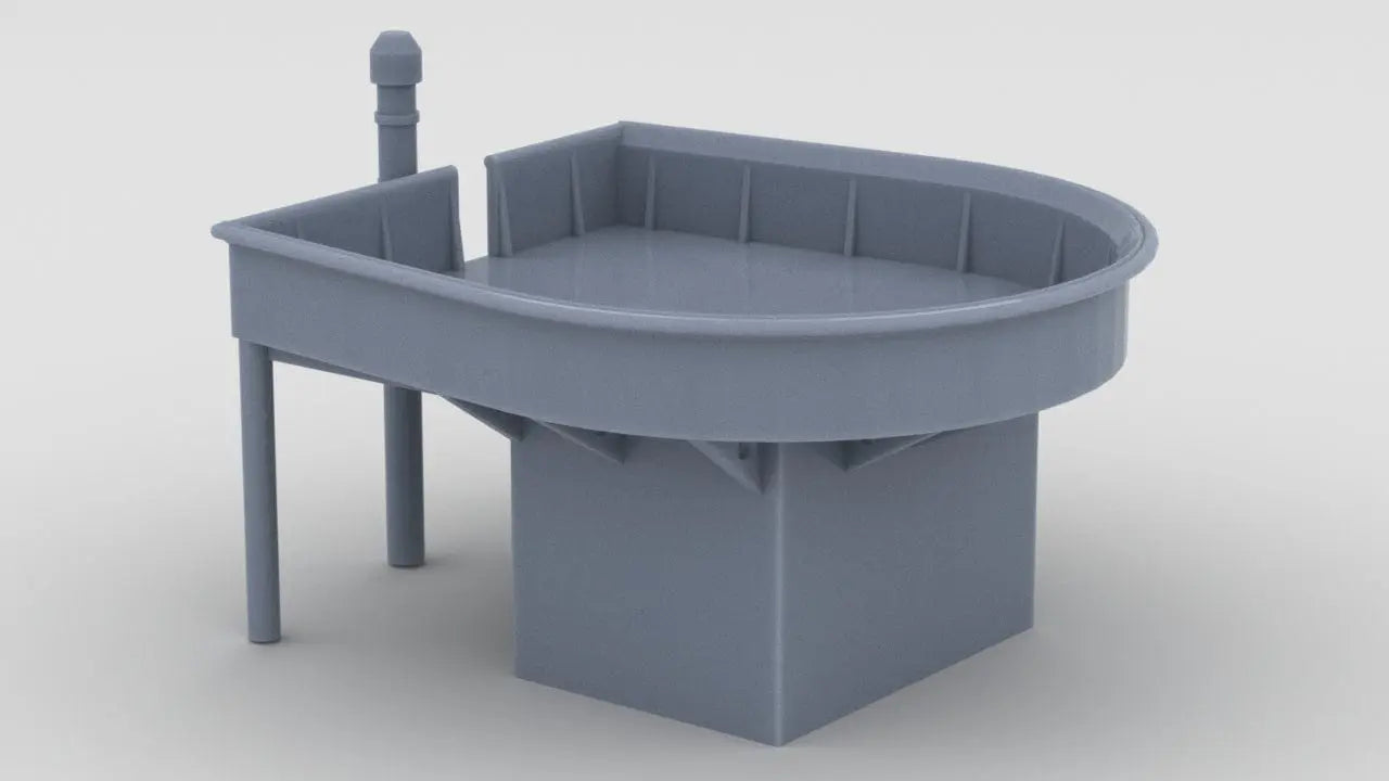 1/128 HMS Hood - Aft Deck 1 Housing - distefan 3d print