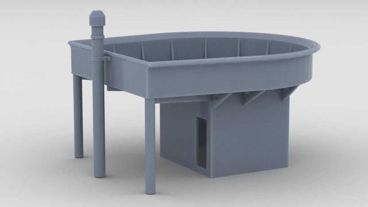 1/128 HMS Hood - Aft Deck 1 Housing - distefan 3d print