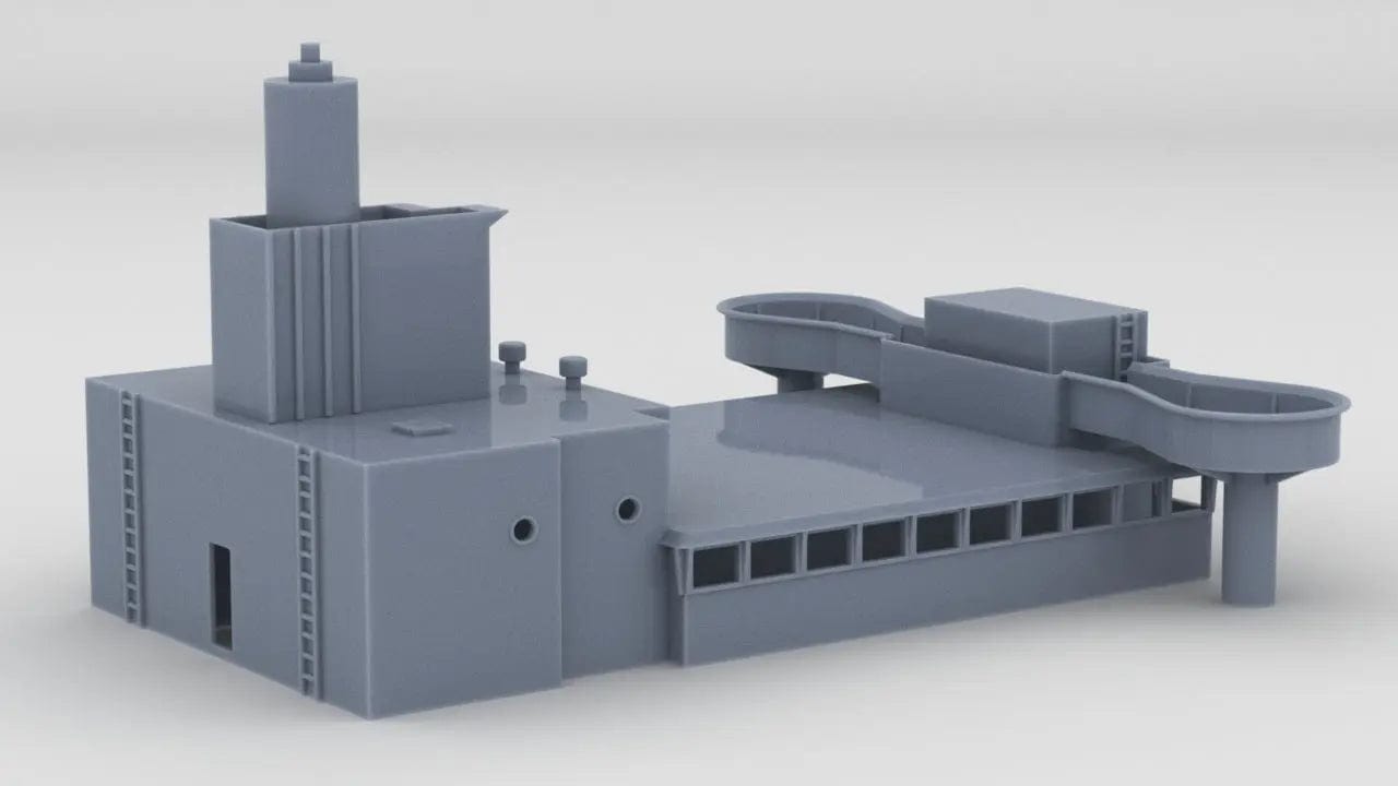 1/128 HMS Hood - Amidships Deck 1 Housing Funnel - distefan 3d print