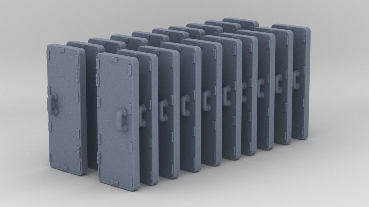 1/128 HMS Hood - Doors Set (20pcs) - distefan 3d print