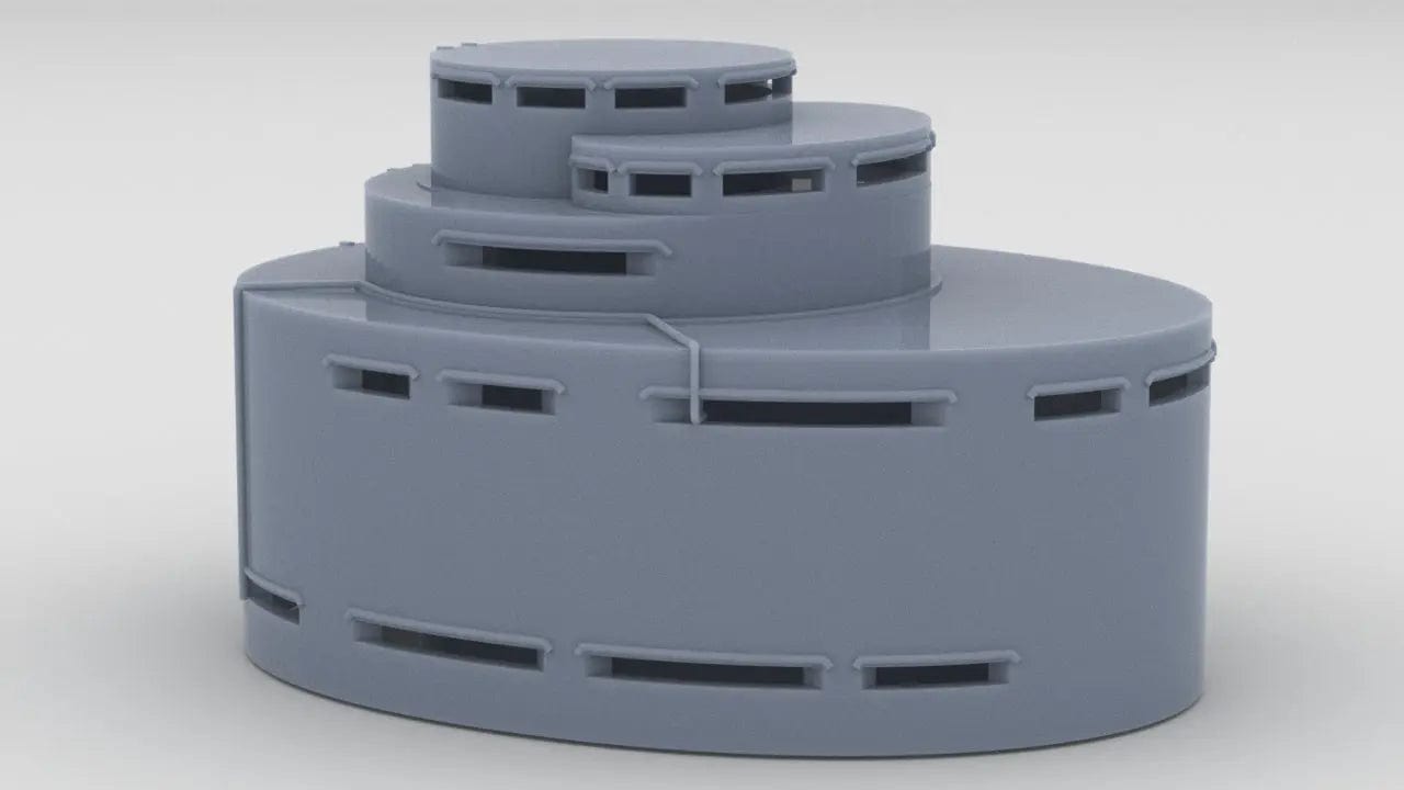 1/128 HMS Hood - Forward Deck 2 Housing - distefan 3d print