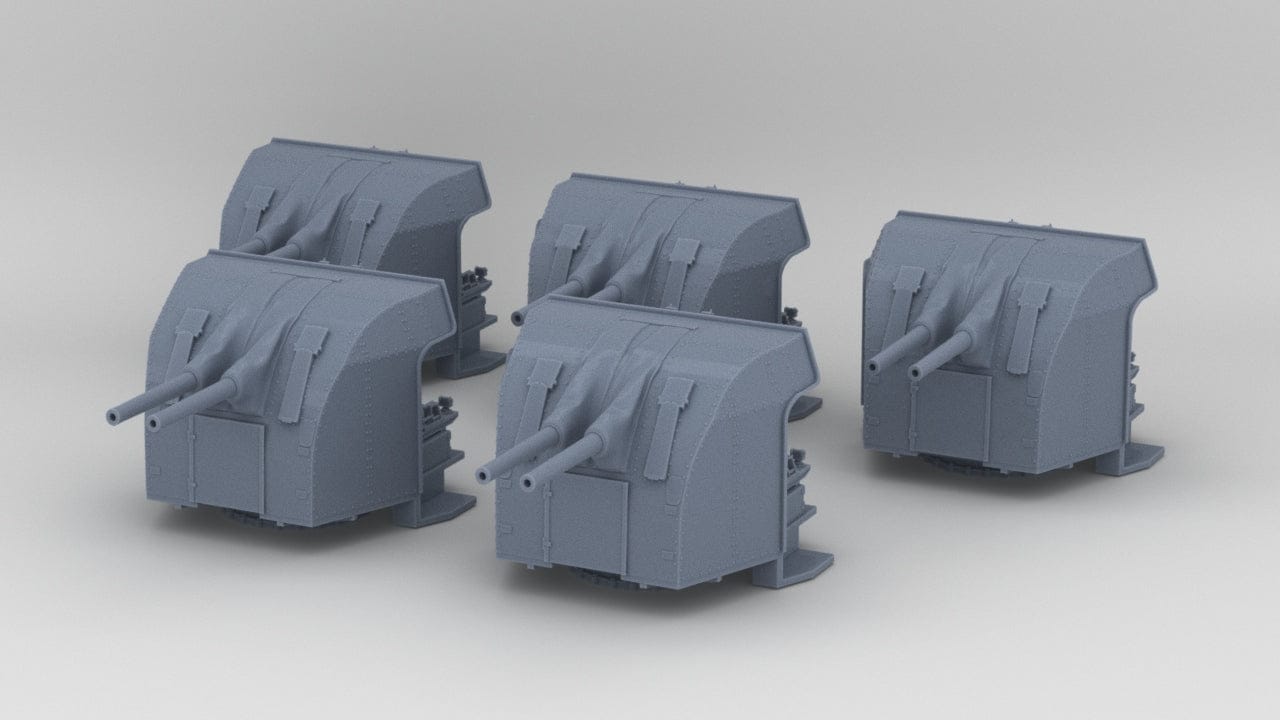 1/128 HMS QF 4-inch Naval Gun Set (5pcs) - distefan 3d print