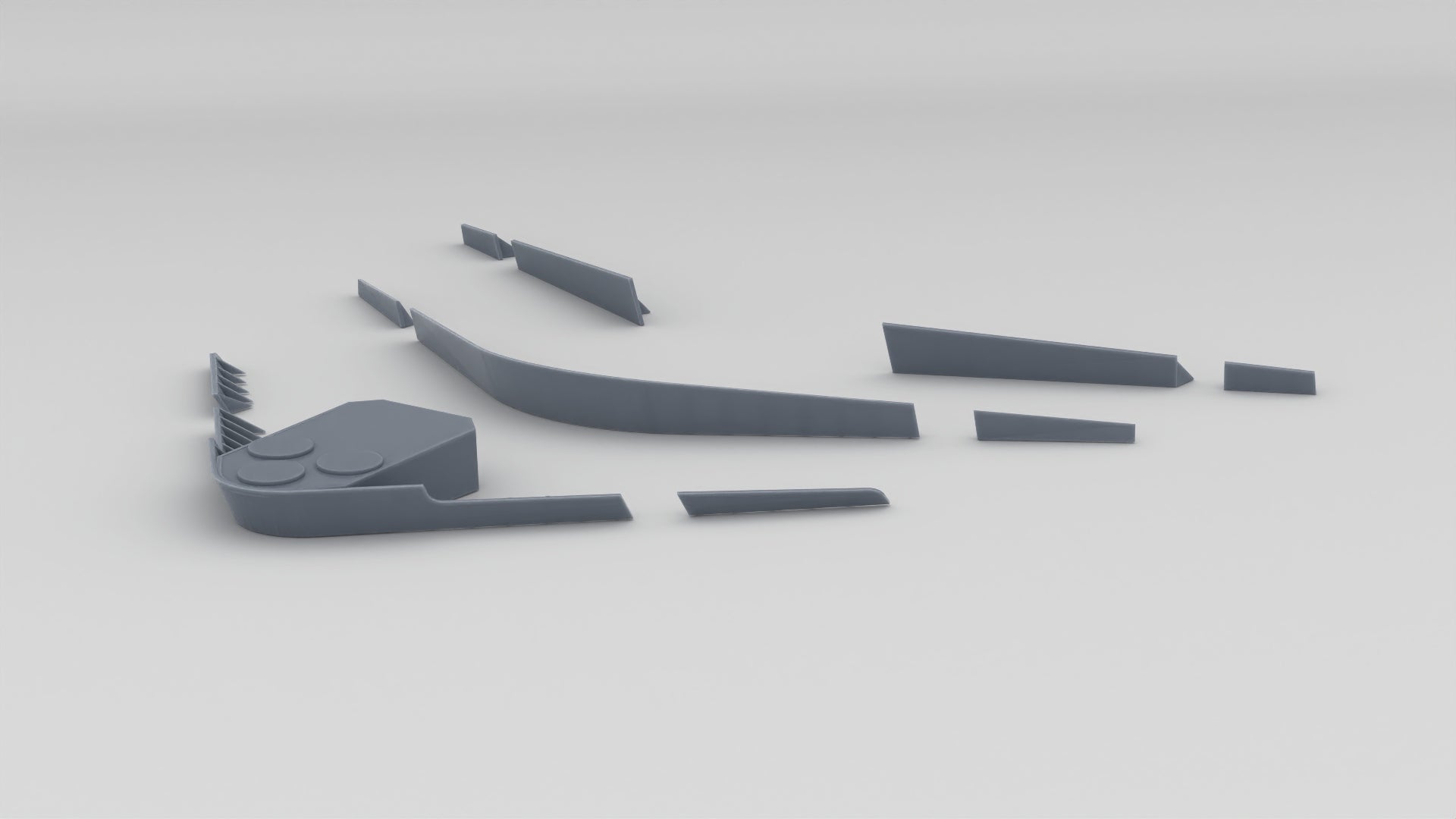 1/128 HMS Vanguard Breakwaters Set - distefan 3d print – alternate view