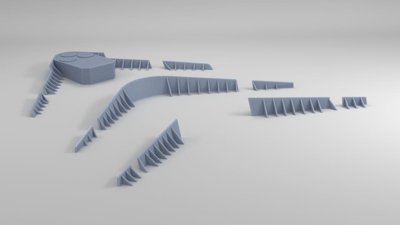 1/128 HMS Vanguard Breakwaters Set - distefan 3d print