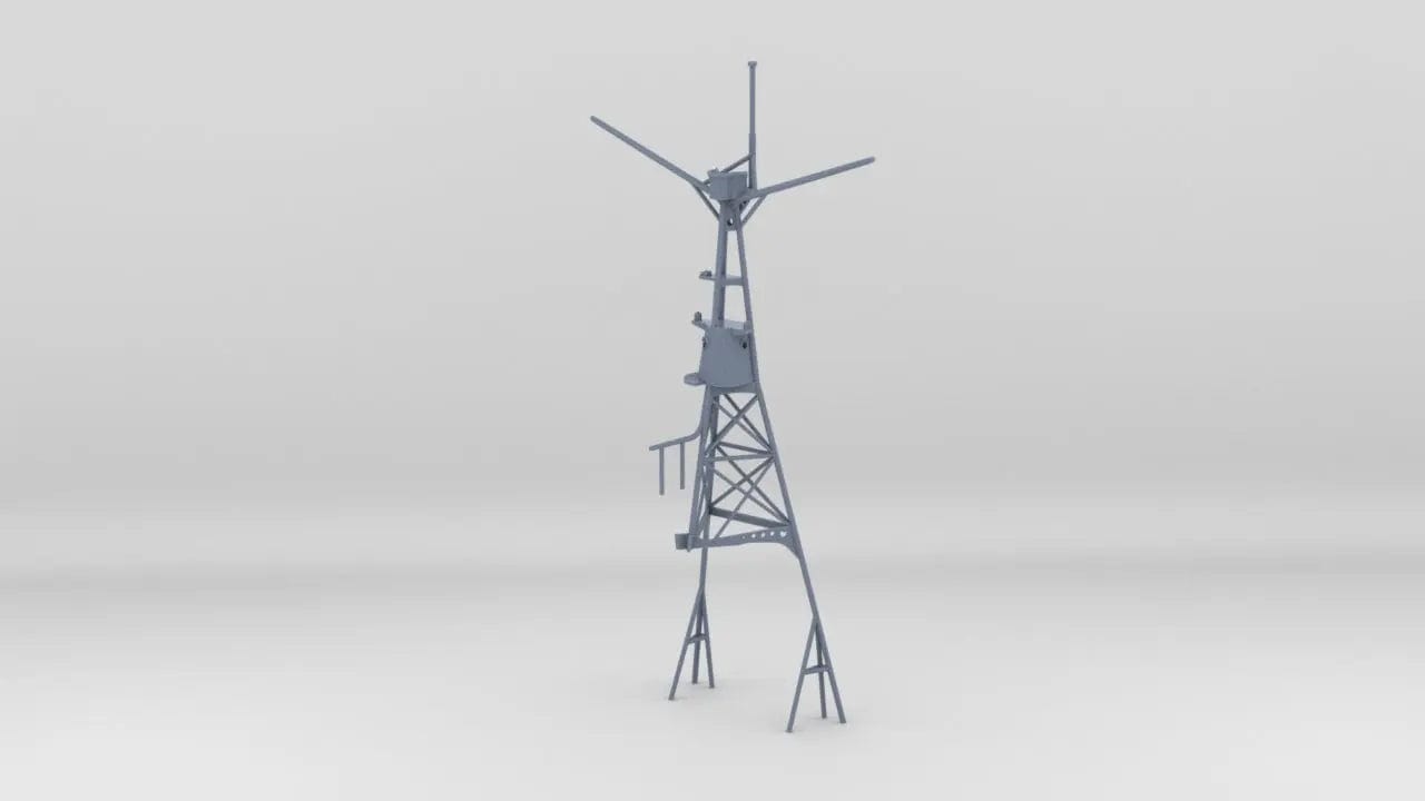 1/128 IJN Takao Structure Forward Mast - distefan 3d print