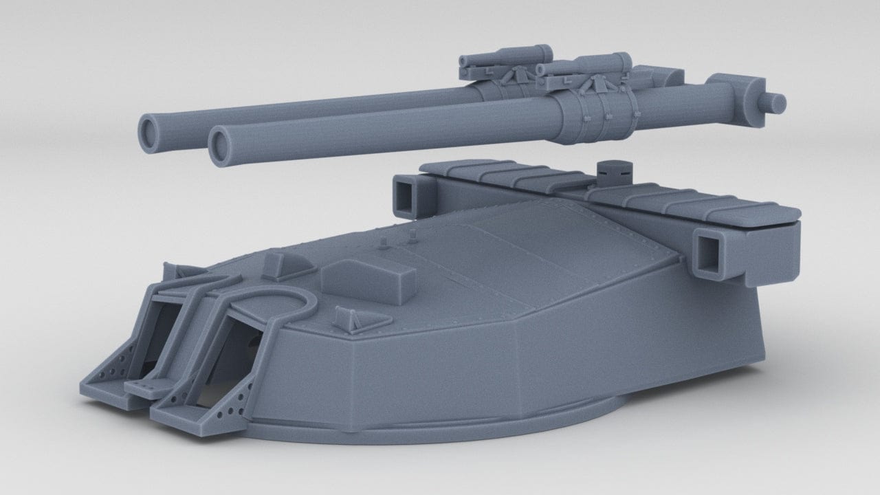 1/128 IJN Vickers 14 inch/45 Naval Gun w/ Rangefinder - distefan 3d print