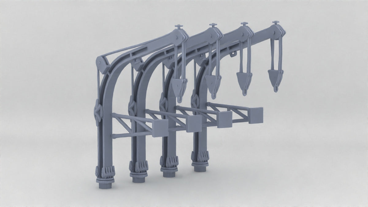 1/128 Kriegsmarine Boat Davits Set (4pcs) - distefan 3d print