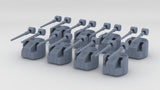 1/128 RN Twin QF 5.25-inch (133 mm) Gun Set (8pcs)