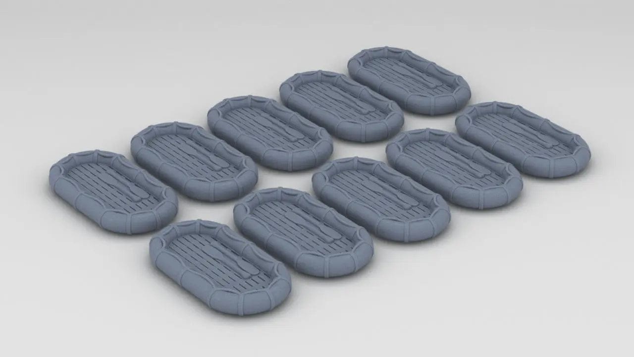 1/128 RN WWII Life Raft Small Set (10pcs) - distefan 3d print