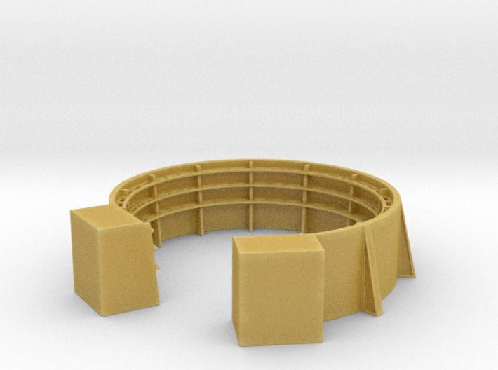 1/128 USN 40mm Bofors tub shield with shell bracket